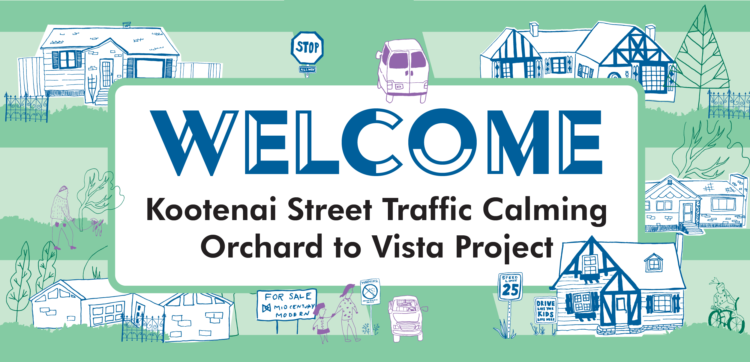 Stylized drawing of Kootenai neighborhood.